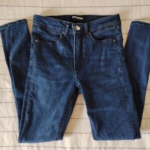 Express Women's Dark Blue Skinny Jeans